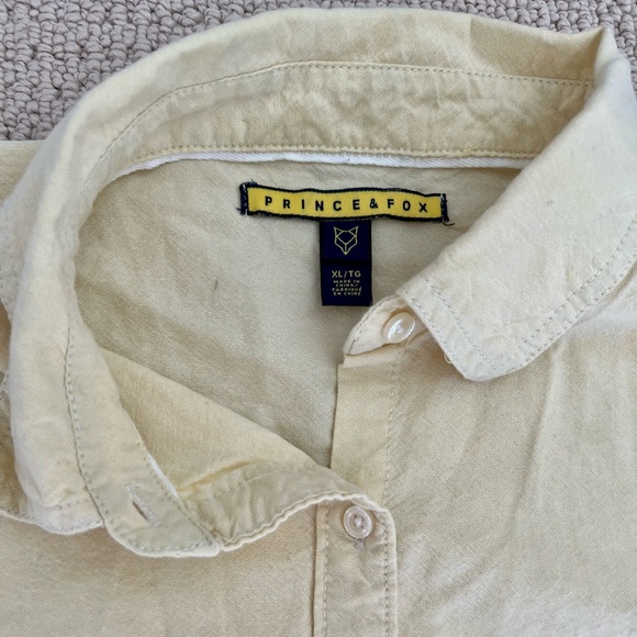 Pale Yellow Button Down - Picture 2 of 3